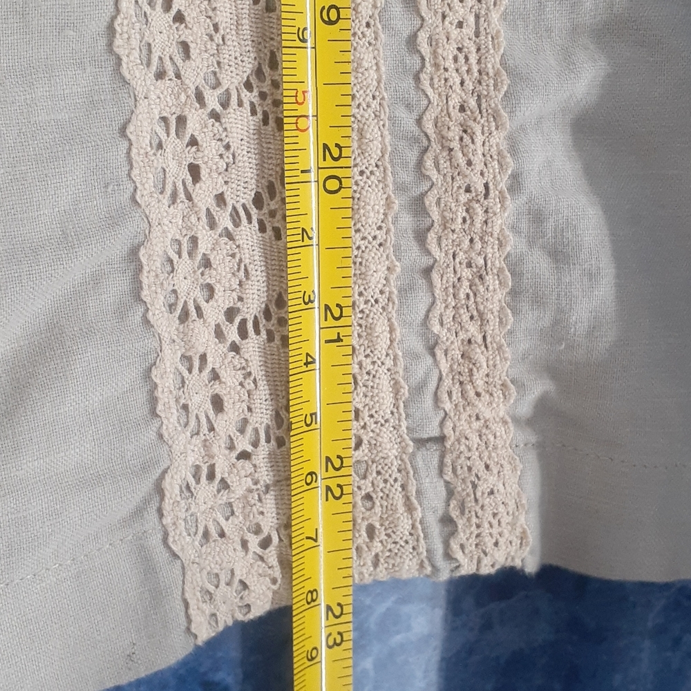 TOGETHER Tan Nude Sleeveless Blouse Lace trim 10 - Picture 9 of 9